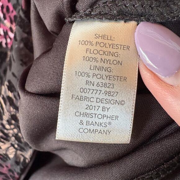 Y2K Velvet Burnout Pink Black Witchy Animal Print Whimsigoth Fairy Blouse 1X - Picture 6 of 7